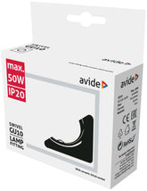 Avide GU10 Πλαίσιο Τετράγωνο Σαγρέ Μαύρο